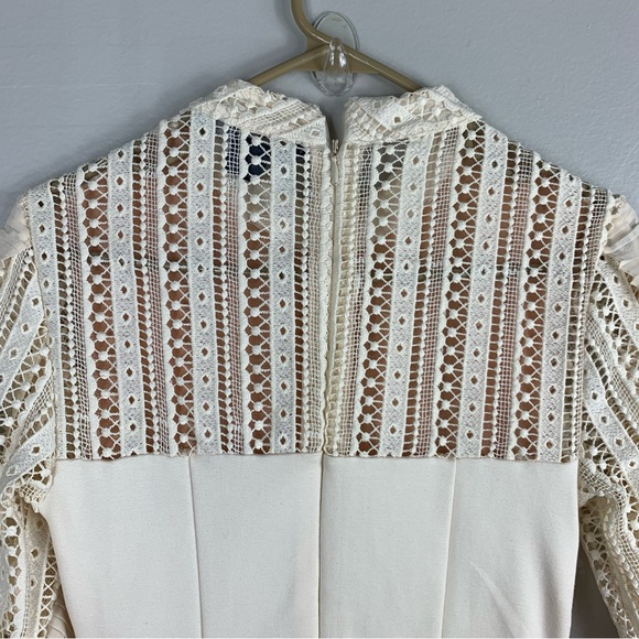 NWT French Connection | Patricia Lace Dress with Ruffles | Size 2 - Picture 8 of 10
